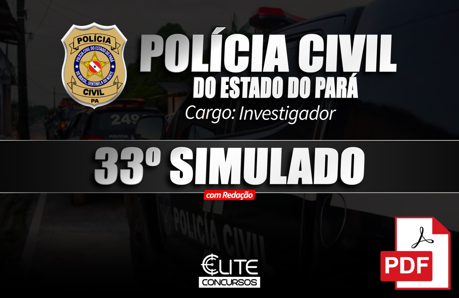 33� SIMULADO PC/PA - INVESTIGADOR- 17/05 - Em PDF